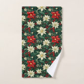 Floral Motif de Noël (Serviette à main)