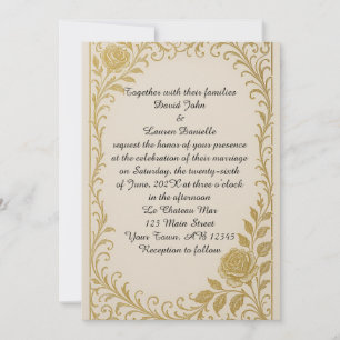 Floral Motif Photo Faire-part de mariage