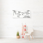 Floral Ms tegen Mrs. vrijgezellenfeest Spandoek (Insitu)