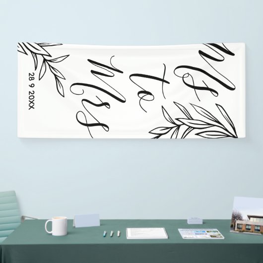 Floral Ms tegen Mrs. vrijgezellenfeest Spandoek (Beurs)