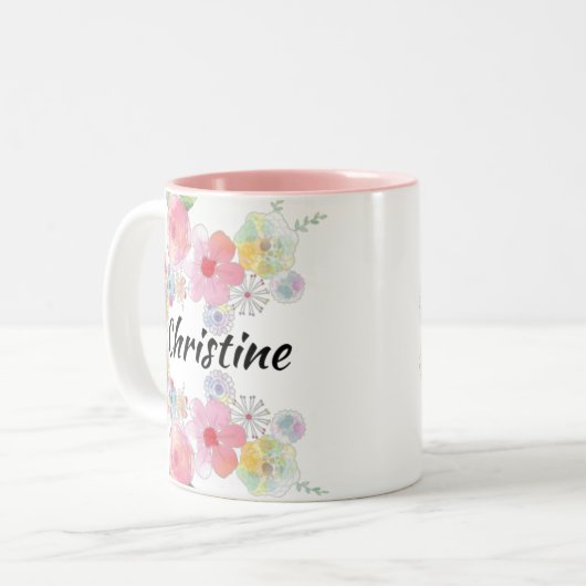 Floral Mug - Christine (Devant gauche)