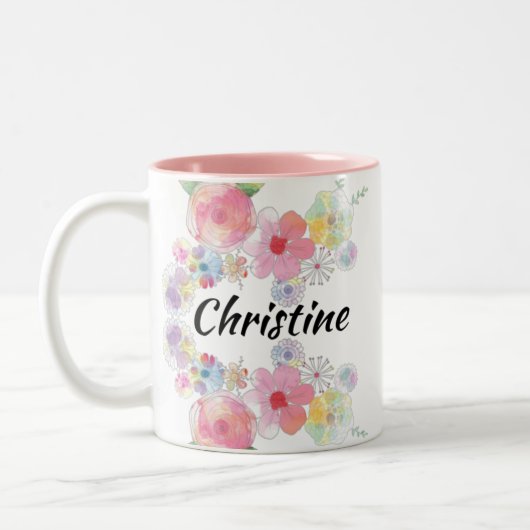 Floral Mug - Christine (Gauche)