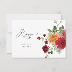 Floral multicolore d'été w Repas RSVP