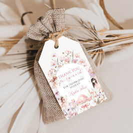 Floral Mushroom Fairy Birthday Gift Tags Cadeaulabel