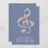 floral music treble slim kaart (Voorkant / Achterkant)