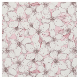 Floral naadloos met witte bloemen 10 stof