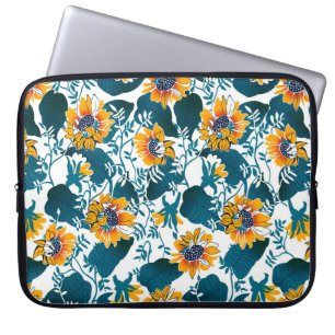 Floral naadloos patroon, achtergrond in art nouvea laptop sleeve