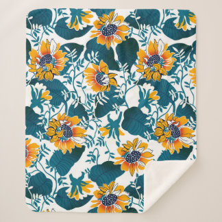 Floral naadloos patroon, achtergrond in art nouvea sherpa deken