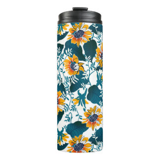 Floral naadloos patroon, achtergrond in art nouvea thermosbeker