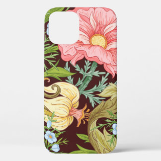Floral naadloos patroon, achtergrond met in art. iPhone 12 hoesje