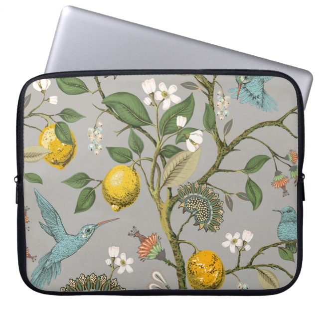 Floral naadloos patroon. Botanisch behang. Plan Laptop Sleeve (Voorkant)