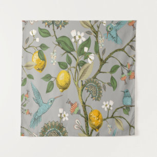Floral  naadloos patroon. Botanische wand Wandkleed