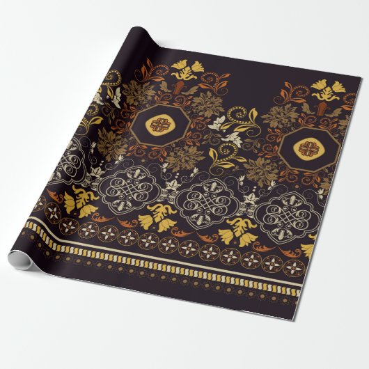 Floral naadloos patroon. indiaans decoratief cadeaupapier (Uitgerold)