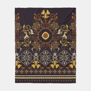 Floral naadloos patroon.  indiaans decoratief fleece deken