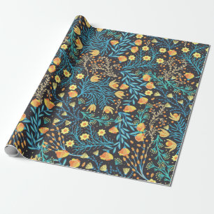 Floral naadloos patroon. Met de hand getekende cre Cadeaupapier