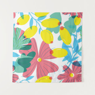 Floral naadloos patroon met tranparency elementen. wandkleed