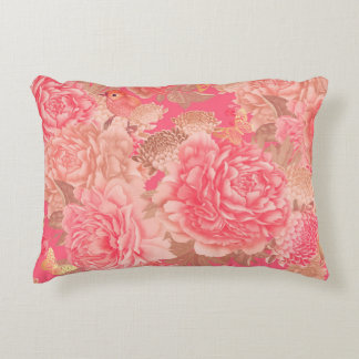 Floral naadloos patroon. Tuinbloemen roze peoni Accent Kussen