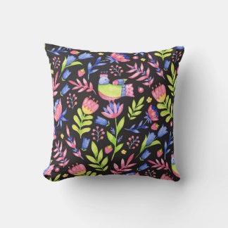 Floral naadloos patroonontwerp. Lentbloemen en -bl Kussen