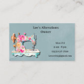 Floral naaigmachine visitekaartje (Voorkant)