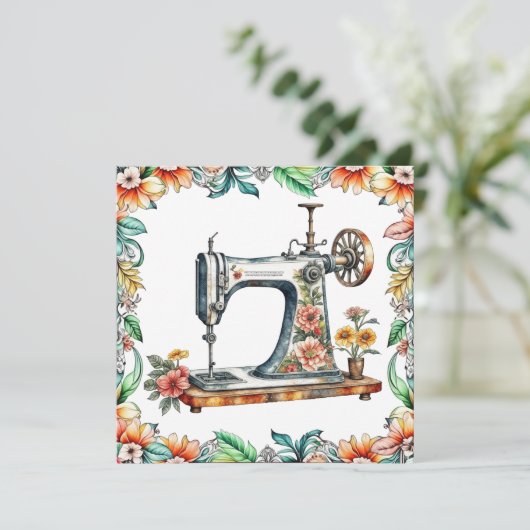  Floral  naaimachine (Staand voorkant)