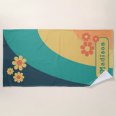 Floral naam retro Arc Strandlaken (Voorkant)