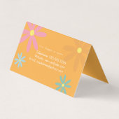 Floral Nail Technicia Groovy Visitekaartjes (Achterkant)