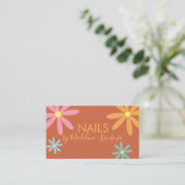 Floral Nail Technicien Carte de visite Super (Debout devant)