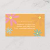 Floral Nail Technicien Carte de visite Super (Dos)