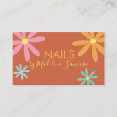 Floral Nail Technicien Carte de visite Super (Devant)