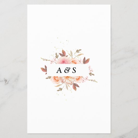 Floral Name dat Spice Vrijgezellenfeest game card Flyer (Achterkant)