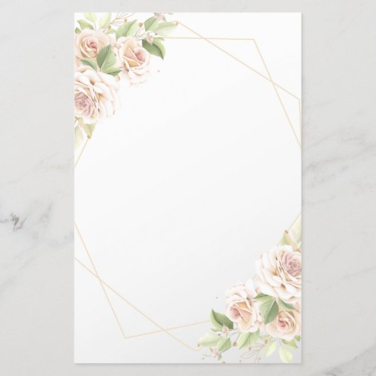 Floral Name die houdt van een oude douchecaart Flyer (Achterkant)