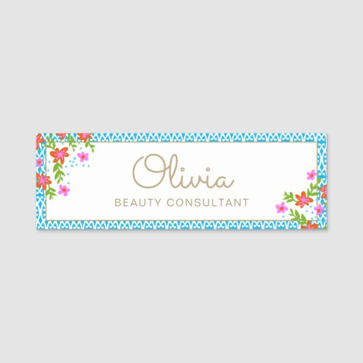  Floral Name Tag (Voorkant)