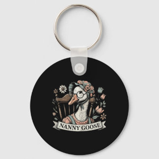 Floral Nanny Goose Funny Nana Goose Floral Moeders Sleutelhanger
