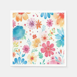 floral napkins servet