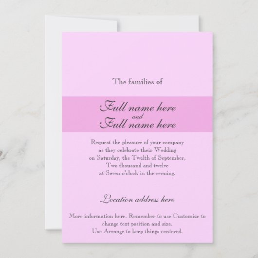 Floral Natural Invitation simple.formel. (Dos)