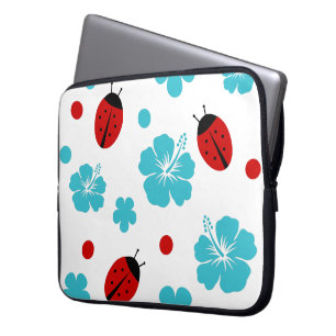 Floral Natuur Ladybugs Laptop Sleeve