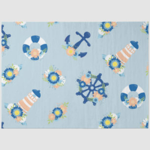 Floral Nautical Series Design 7 Tissuepapier