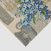  Floral Newspaper Print Decoupage Tissuepapier (Detail)