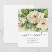 Floral Nieuw Adres Magnolia Bewegende aankondiging (Voorkant / Achterkant)