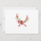 Floral Noël Anniversaire Carte de remerciements ph (Dos)