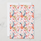 Floral Noël Joli Carte photo de vacances (Dos)