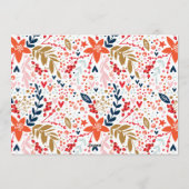 Floral Noël jolie carte de vacances (Dos)