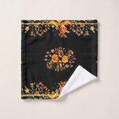 Floral noir (Gant de toilette)