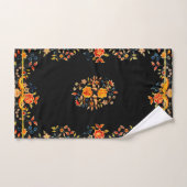 Floral noir (Serviette à main)