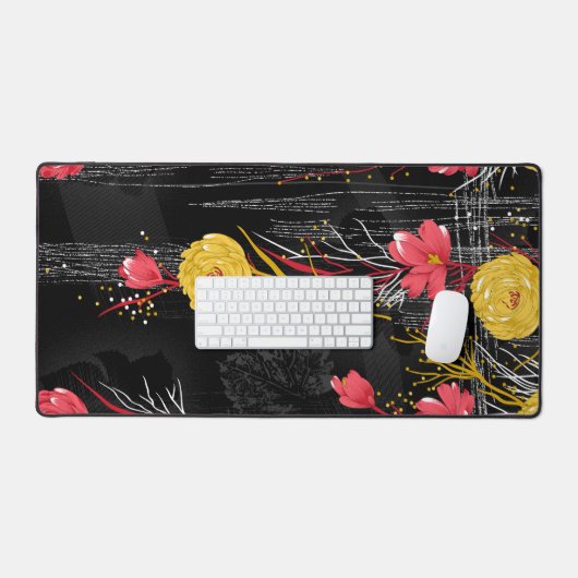 Floral noir (Clavier et souris)