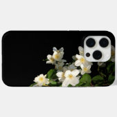 Floral noir coque iphone dur (Verso (horizontal))