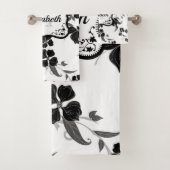 Floral noir et blanc (En situation)