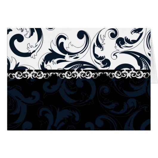 Floral noir et blanc (Devant Horizontal)