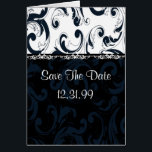 Floral noir et blanc<br><div class="desc">Black and White Floral Fancy Swirls Enregistrer la date Royal Black Mariage damassé RSVP Cartes de réponse Montrées avec la belle couleur de papier qui est feutre - vous choisissez la couleur arrière - plan de près de 200 couleurs et papiers qui modifient les couleurs, cliquez sur la personnaliser et...</div>