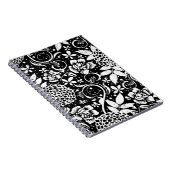 Floral noir et blanc Carnet William Morris (Côté Droit)